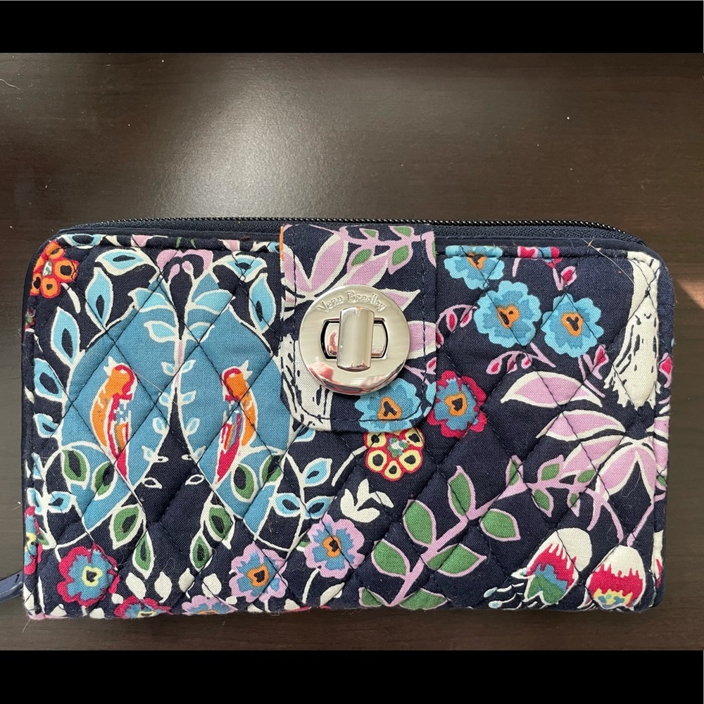Vera Bradley Floral Turnlock Wallet